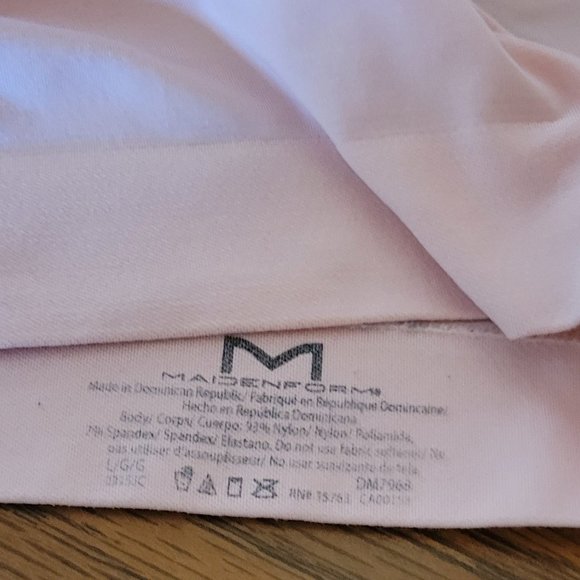 Maidenform Wireless Pretty Pink Pastel V-Neck Racerback Lace Bralette. Sz: L - Picture 4 of 8